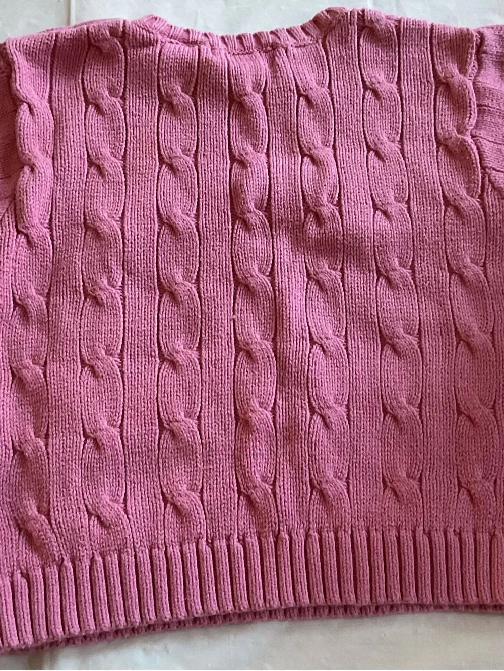 Ralph Lauren Vintage Pink Cable Knit Sweater Girls 3-3T